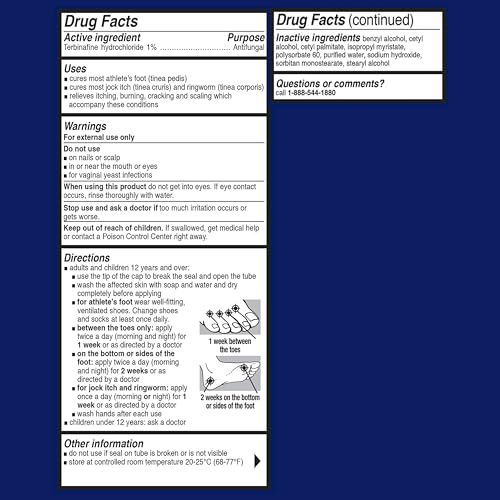 lamisil 1 week athletes foot treatment antifungal cream with terbinafine hydrochloride 1 fast symptom relief amp prevents recurrence 1 oz 30 g