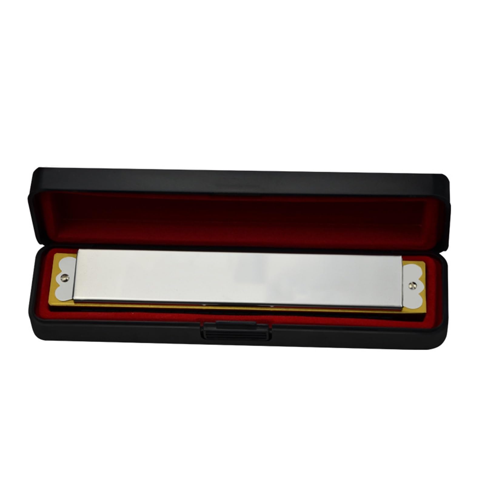 Mundharmonikas Polyphone Mundharmonika Mit 24 Löchern Für Anfänger Für Erlernen des Spielens Von Musikinstrumenten (Color : Silver)