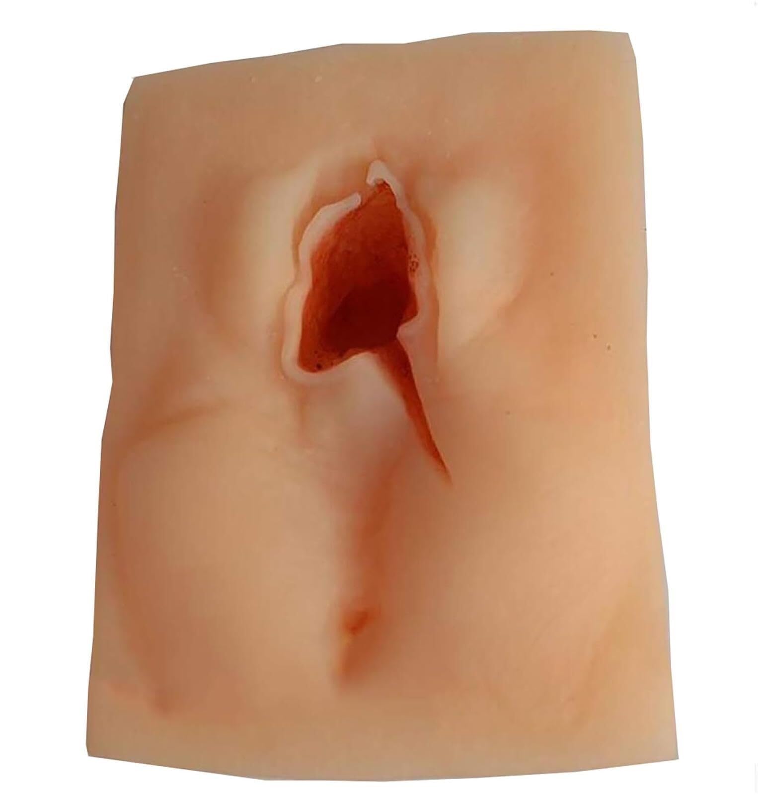 HEQIM Female perineal Incision Suture Model, 3-Piece vulvar Suture Practice Model, Female perineal Suture Practice Module for gynecological Teaching and Training