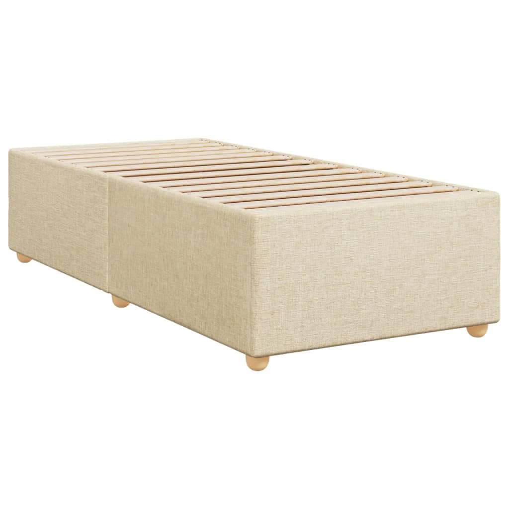 vidaXL Giroletto Senza Materasso Crema 100x200 cm in Tessuto