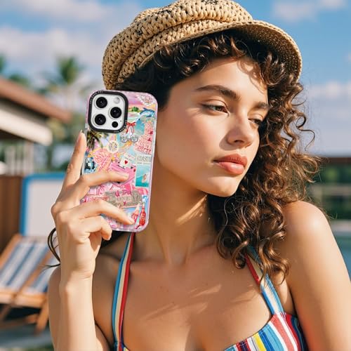 ChiCaseVer for iPhone 14 Case Pink Coastal Summer Design with Tropical - image 5