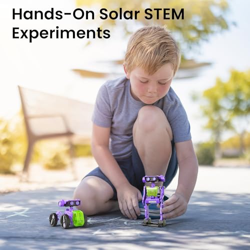 Image of Sillbird STEM Solar Building Robot Kit Gift for Boys 8-12 Years Old 15 in 1 Science Educational Toys for Kids Birthday, Robotic Set Solar Powered or