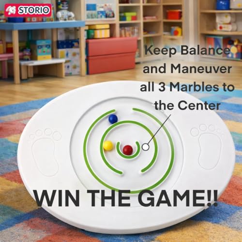 Image of Storio Balance Board for Kids Age 5+ Years | Improves Balance, Coordination & Core Strength | Indoor & Outdoor Fitness Toy | Non-Slip Durable Design | Fun Active Play & Exercise Toy for Boys & Girls