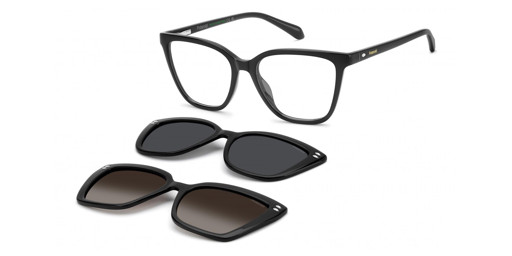 Polaroid Okulary Vista PLD D640/C2 czarne 52/16/126 damskie