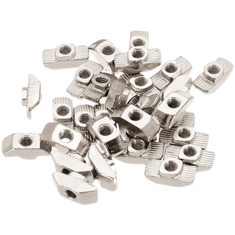 2020 Series M3 T Nuts T-Slot Nut Hammer Head Fastener -Plated Carbon Steel Sliding T Nuts for Aluminum Profile,50Pcs