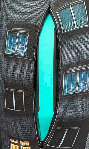 Image of Printed Luggage Cover for Traveling Bag & Suitcase - Stretchable & Scratchproof Trolley Protector with Velcro Lock & Lightweight Washable Material(Suitcase Bag Not Included, Only Cover in Product)