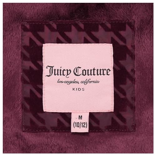 Image of Juicy Couture Girls Coat, Faux Fur Hooded Winter Jacket, Warm Padded Parka Hoodie, Kids Heavyweight Winter Coat