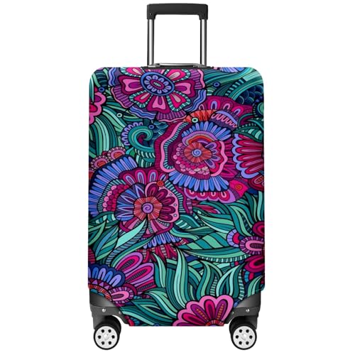 Travel Luggage Cover Suitcase Protector Scratch-Resistant Fit Not Included Suitcase Indian Patterns Ideas S-19-21in
