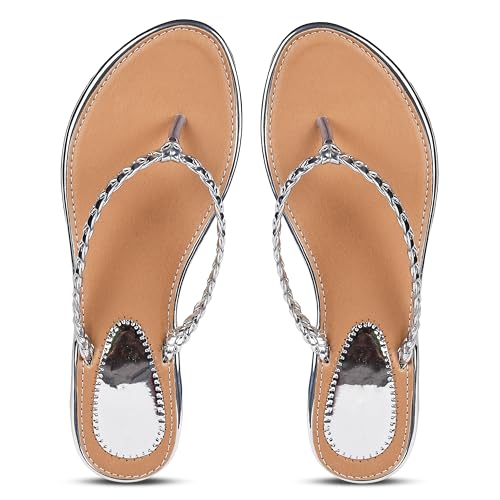 Image of JM LOOKS Women's Casual All Day Flat Slippers Comfortable Sole, Stylish Design, Ideal for Women & Girls
