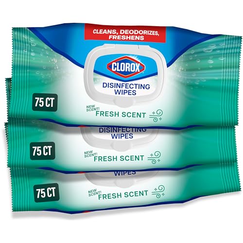 Clorox Disinfecting Wipes Flex Pack, Bleach Free, Fresh Scent, 75