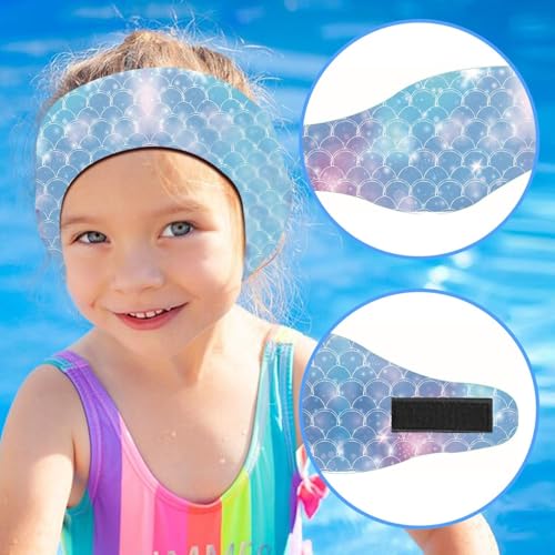 IDNVFY 1 Stück Schwimmohrschutz Stirnband, 1-Stück-Nasenclip, 1 Paar Ohrstöpsel, Elastischer Wasserdichtes Ohrschutzgürtel, Stirnband Gegen Rutsch-Stirn, Zubehör Der Schwimmausrüstung.