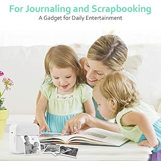 GuKKK Mini Stampante Fotografica, Mini Stampante Termica,Stampante Fotografica Istantanea Portatile, Mini Stampante Termica Bluetooth con Ricarica USB Stampante, per Note, Diario, Elenco