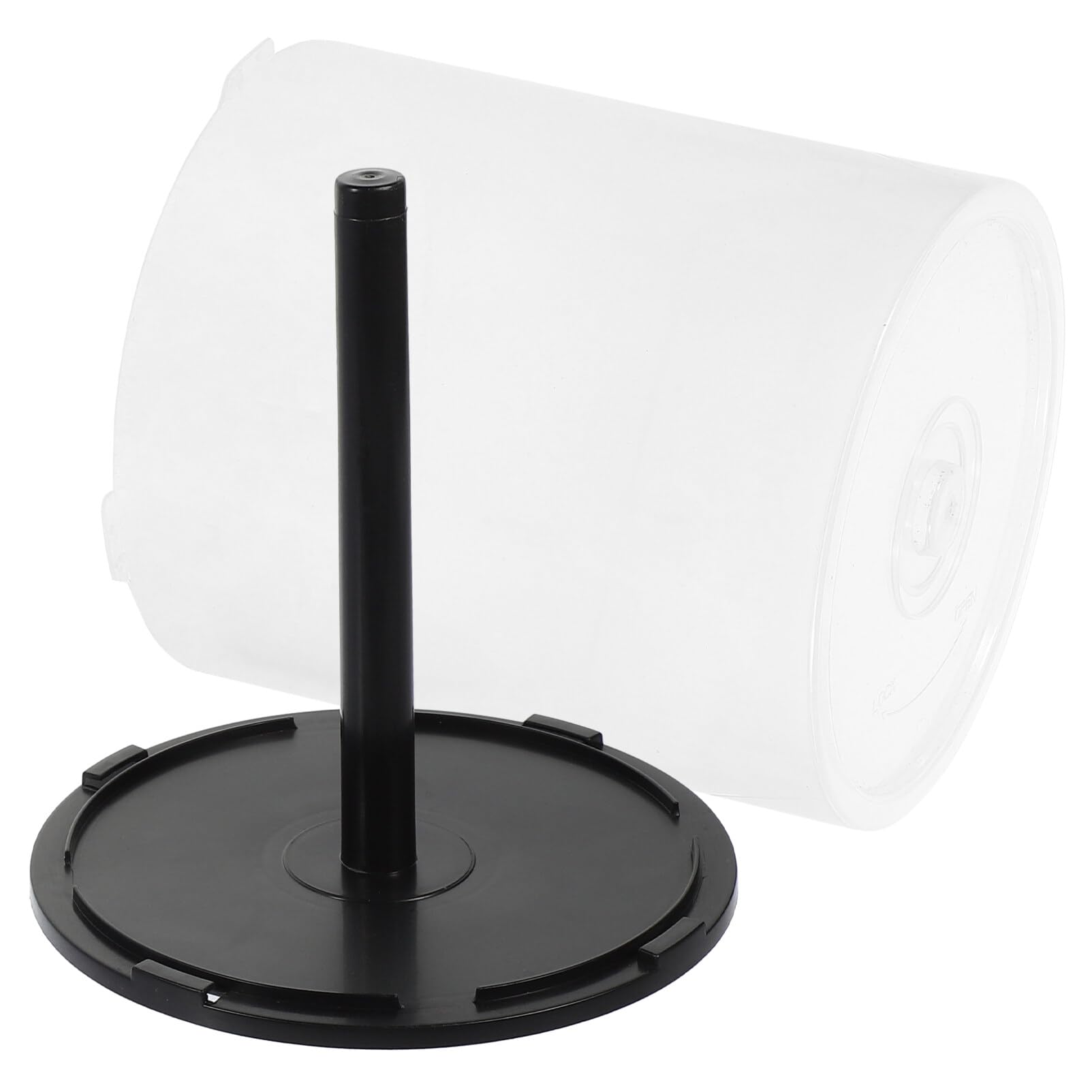 Cabilock CD/DVD Cake Box with Spindle Plastic CD Holder Empty 100 Discs Storage Box Clear DVD Bucket Media Organizer Container