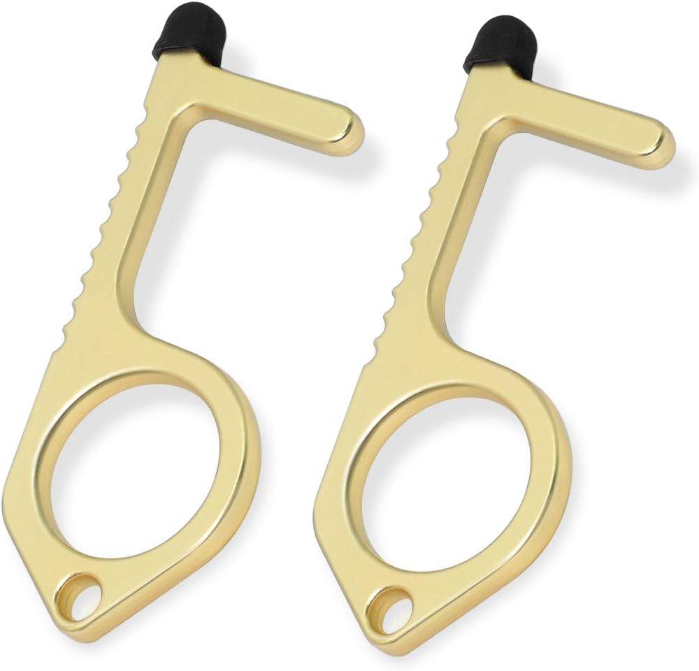No Touch Door Opener with Stylus-Function Touchless Keychain Tool for Surfaces, Touchscreens, Handles, Buttons