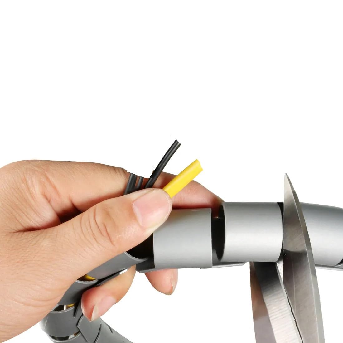 Spiral Wrap 1pcs 10mm Winding Cable Spiral Wrap Flexible Pipe Protection Sleeve Wire Cable Organizer Cover Line Tube Tubing Cover(Color:3 Meter 10mm Gray)