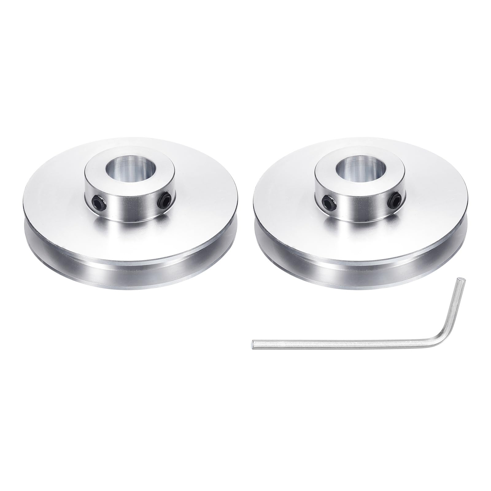 uxcell 2Pcs Single Groove Pulley, 15mm Fixed Bore 40mm Outer Diameter Aluminum Alloy Mechanical Belt Pulley with Hex Wrench for 6mm PU Round Belt — Amazon image 32