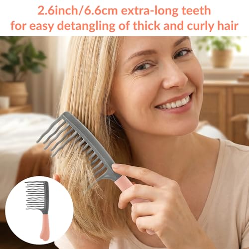 Peine de Dientes Anchos para Cabello Rizado 2 Pzs miniatura 4