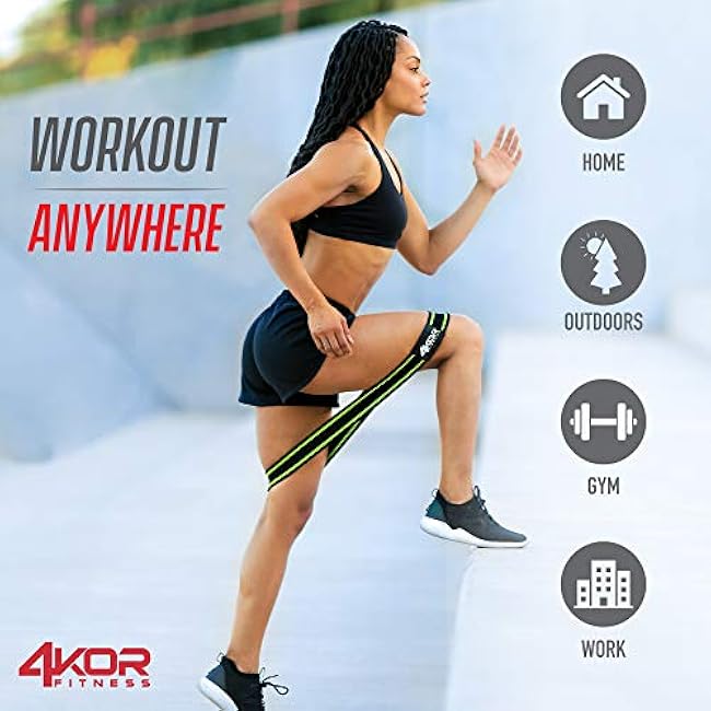 Resistance Loop Band Set, Perfect for Crossfit, Yoga, Physical Therapy, and Booty Building