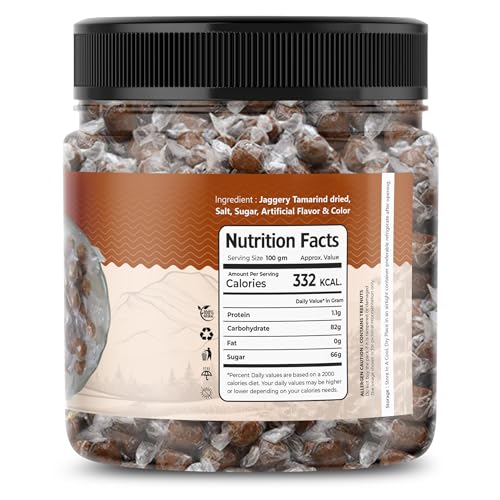 Image of Earthy Eats Imli Candy 400 G| Sweet and Tangy Tamarind Treat | Authentic Indian Snack | Flavorful Bite-Sized Candy for Kids and Adults | Ideal for Home, Office or Travel