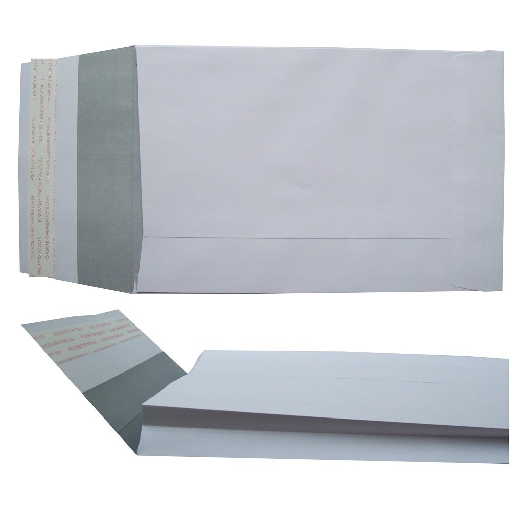 125 WHITE GUSSET SPINED PEEL + SEAL PAPER ENVELOPES MAILERS - SMALL A5 C5 SIZE 162 x 229mm + 25mm SPINE 120GSM - SELF SEALING BOOK DOCUMENT STORAGE OFFICE POSTAL PACKING POSTAGE PACKAGING STATIONERY