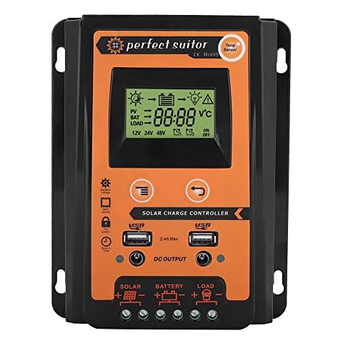 30A 12/24 V MPPT Solarregler, Laderegler charge controller, Solarmodul Laderegler mit LCD-Bildschirm Cover