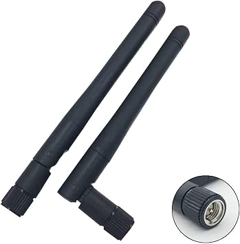 2Pcs 2.4ghz WiFi Pc Desktop Wireless Antenna 3dbi with SMA Male Connector for Network Wi-fi Router USB Adapter Security IP Camera Video Surveillance Monitor