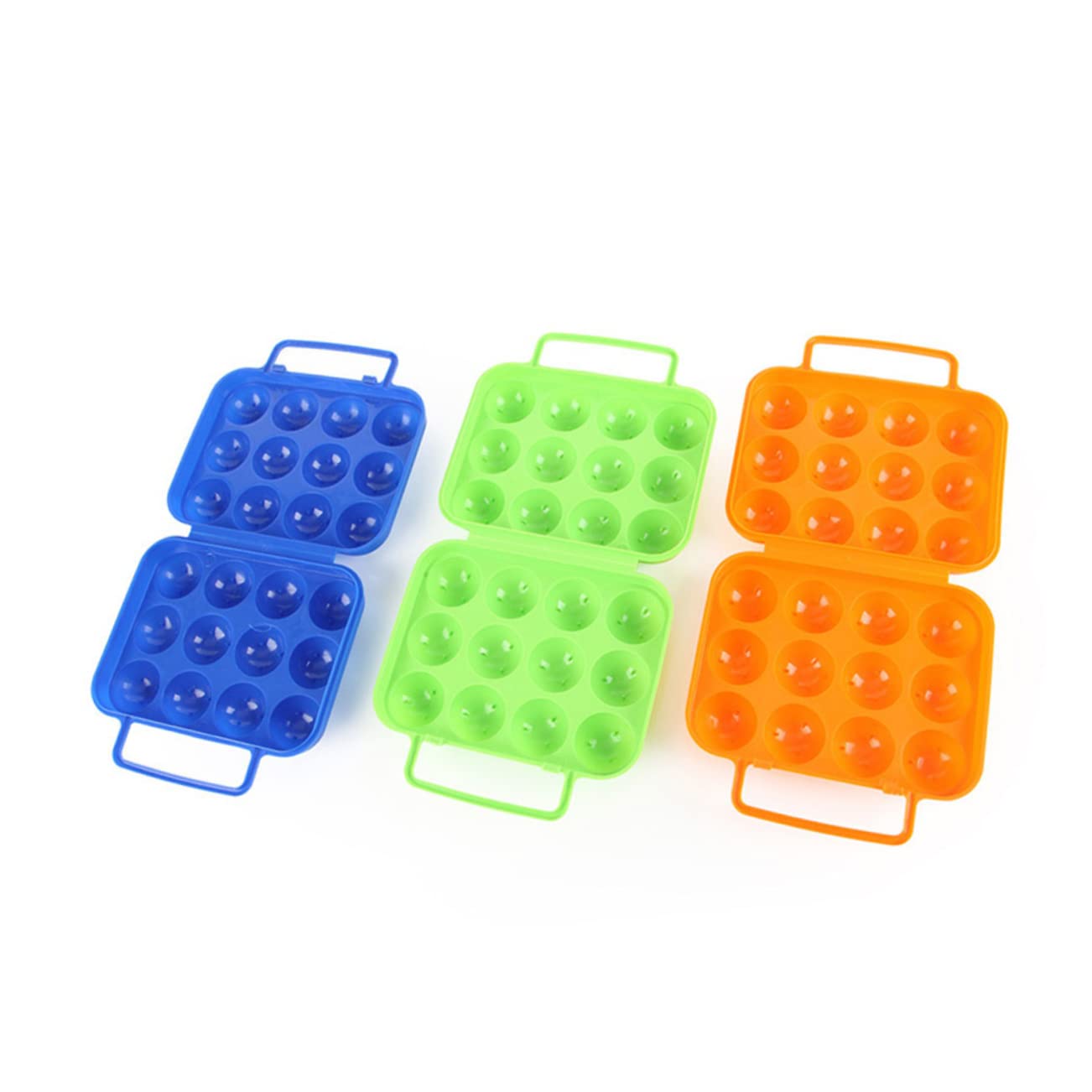 GLEAVI 3 Stücke Kunststoff Träger Schloss 12 Eier Lagerung Box Robust Rack Für Küche Outdoor Camping