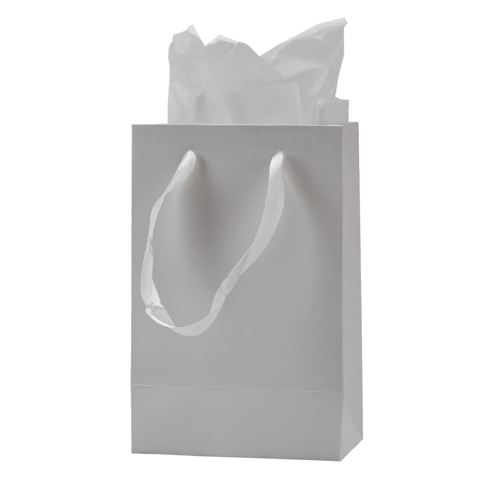 Aosric White Gift Bags with Tissue Paper, 30 Pack 13x8x20 cm Reusable Goodie Bag for Christmas Gifts, Halloween Treats, Wedding, Baby Shower, Birthday Party Favor, Return Gifts — image 1