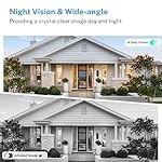 1080P Wireless Video Doorbell Camera with Chime Ringer, Night Vision, Cloud Storage, 2.4GHz Wi-Fi, Smart AI Human Detection, 2-Way Talk, Real-Time Alert, Battery Powered for Home Security (Black) - Image 2