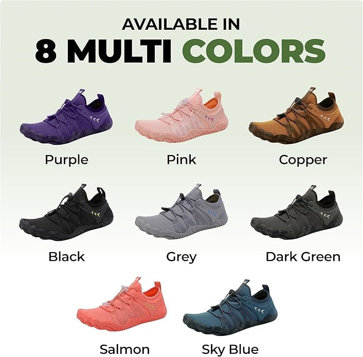 Image of Hike Footwear Caspian Adventure Barefoot Shoes, Wide Toe Box, Non-Slip | Thin flexible sole, arch support & stability, breathable quick-dry lining, for hiking, water activities, jogging, gardening