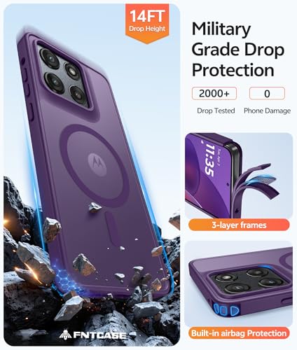 Image of FNTCASE for Moto G Stylus 5G 2026 Case: Motorola G Stylus 2025 Case [Compatible with Magsafe] Translucent Matte Cases with [Screen Protector] Military Grade Shockproof Protective Phone Cover