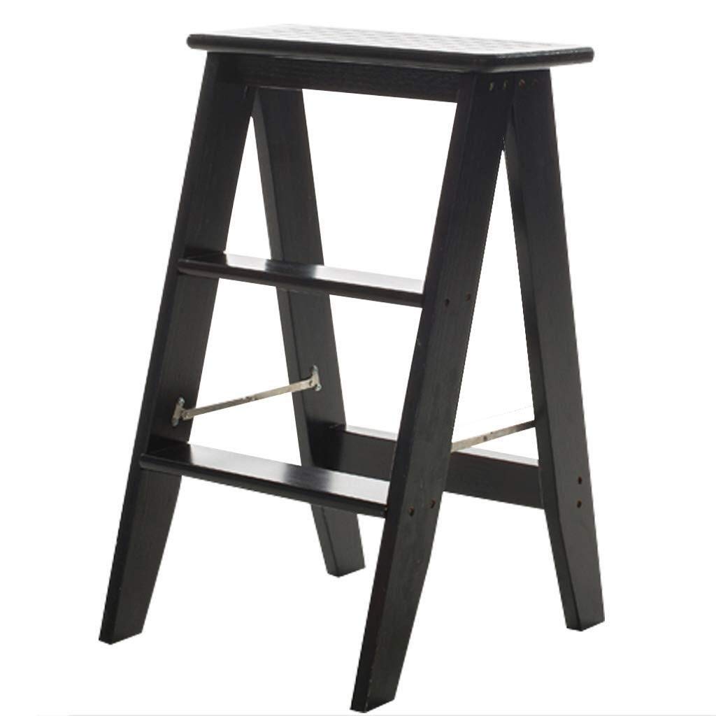 Taburete de escalada DASHADAO y escalera móvil de madera con 3 escalones para el hogar