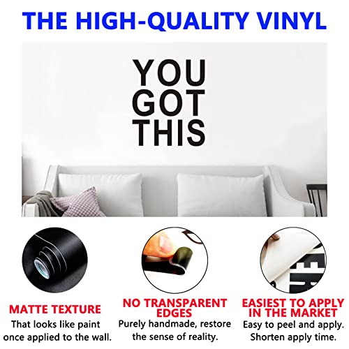 Seatune Gym Inspirational Wall Decals - Motivational Quotes Positive Wall Stickers - Office Garage Bedroom Living Room Bathroom Wall Decals Home Vinyl Art Wall Decor - You Got This 15"X18" #TOP1