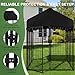 Outdoor Secure Wire Crate Kennel Door Waterproof Tarpaulin Dogs Welded Wire Kennels for Medium Small Dogs