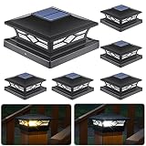 APONUO Solar Post Cap Lights,4x4 Post Solar Lights 2 Color Modes Fence Post Lights Solar Powered for