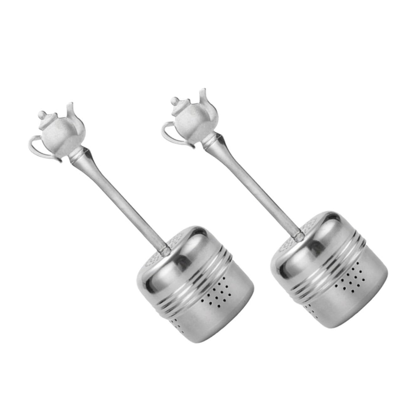 FONDOTIN 2pcs Stainless Steel Tea Infuser Reusable Tea Filters for Loose Leaf and Seasoning Easy to Clean Kitchen Gadget for Home and Restaurant Use