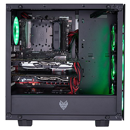 FSP ATX Mid Tower PC Computer Gaming Case with 3 Tempered Glass Panels and 5 RGB Lighting Modes (CMT510)