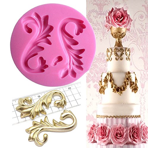 Anyana Large Big Vintage European Relief Baroque Scroll Wedding Mould Cake Fondant Gum Paste Silicone Mold For Sugar Paste Baking Cupcake Decorating Topper Decoration Sugarcraft Décor #TOP5