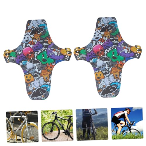 HOUDERCO 2個 R彩自転車泥除け フロント リア用製耐久性泥よけ 簡単取付け 自転車フェンダー交換用パーツ