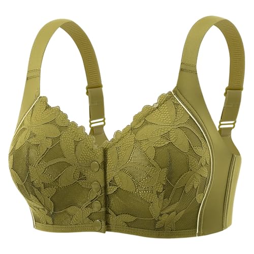 Sujetadores para realzar el Busto y Sujetadores de Cobertura Total sin Costuras con Aros para Mujer. Enagua Mujer Ropa Interior (Green, M)