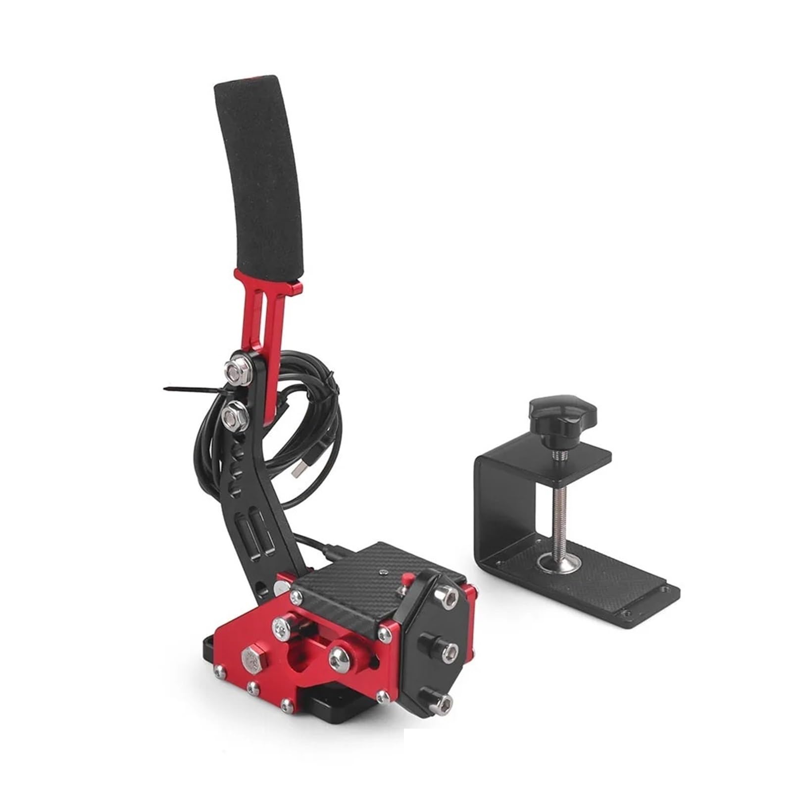 Freno de Mano de para PS4 PS5 PC Freno de Mano para Juegos de Carreras SIM para Logitech G29 Acero y Aluminio Rally Ajustable para PC Windows Dirt(Red)