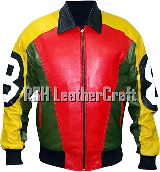 8 Ball Pool David Puddy Real Leather Bomber Jacket2