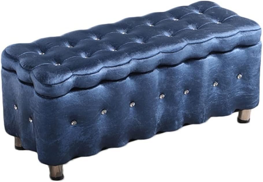 Tabouret de siège avec coffre de rangement et bout de lit