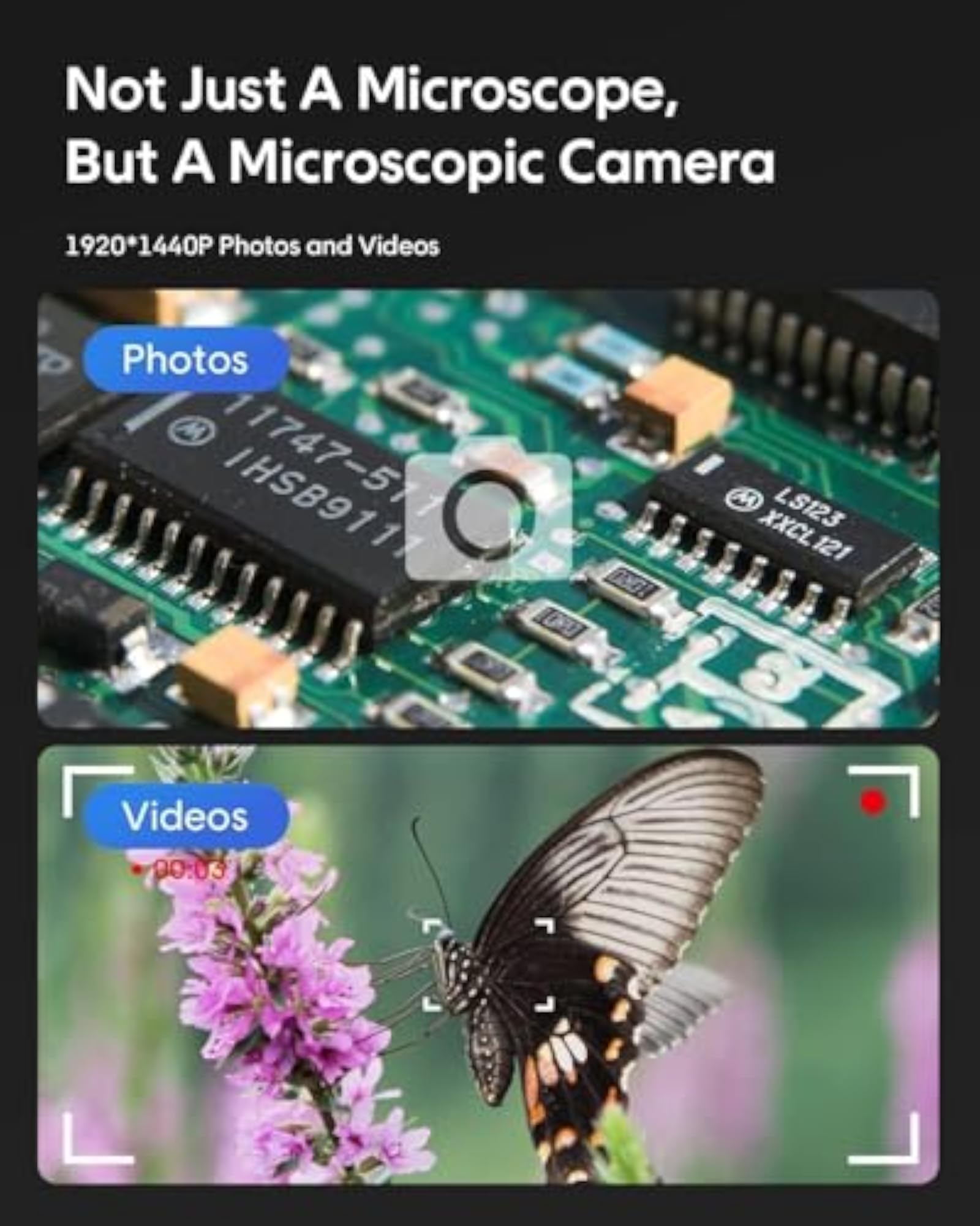 2K HD USB Digital Microscope for Android Cellphone and Tablet