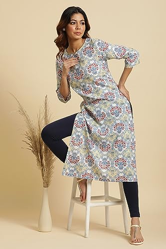 Image of W for Woman Blue Cotton Jersey Lycra Tights 23AUW60105-218737 XL