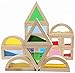 Kidpik Wooden Large Building Blocks for Toddlers Baby Kids 16 Pcs Geometry Sensory Wood Rainbow Stacking Blocks Construction Toys Set Colorful Preschool Learning Educational Toys for Boys Girls