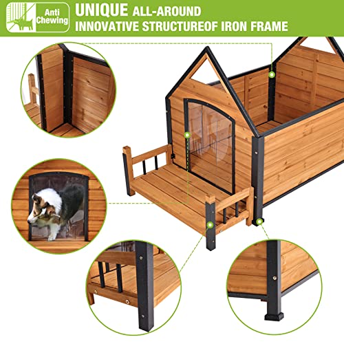 Dog House Outdoor Indoor Wooden Dog Cage with All Iron Frame Anti-Chewing for Small Medium Large Dogs Use,Raise Floor with Customized Plastic Feet Pad. Dog House Outdoor Indoor Wooden Dog Cage with All Iron Frame Anti-Chewing for Small Medium Large Dogs Use,Raise Floor with Customized Plastic Feet Pad.