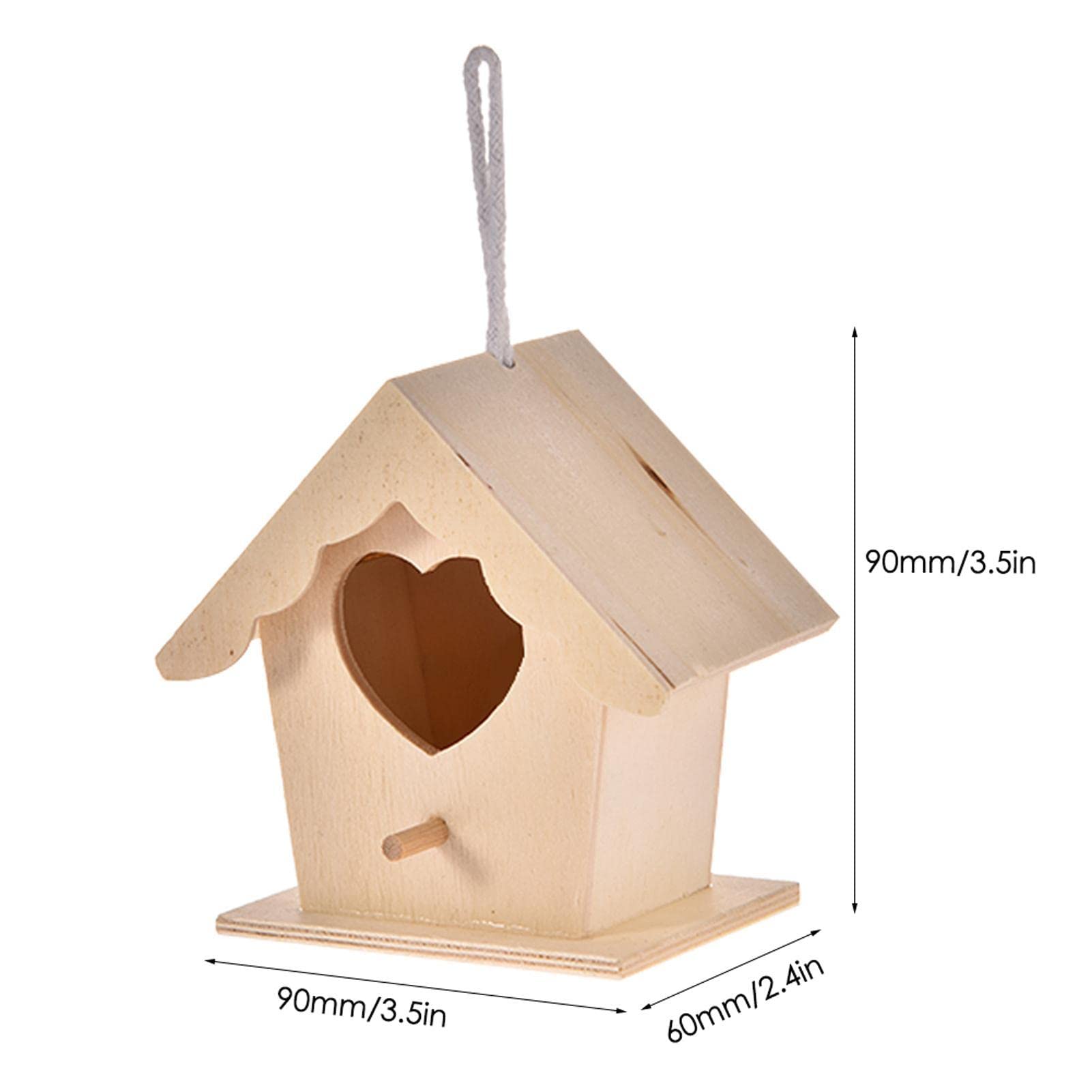 Vogelhäuser - Zedernblaues Vogelhaus - Handgemachte natürliche Vogelhütte für Hinterhof/Innenhof/Terrassendekoration, Vogelnest