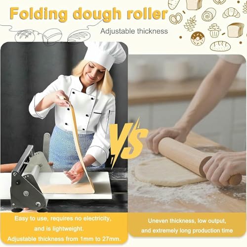 Laminadora de masa plegable para pastelería artesanal en casa 5