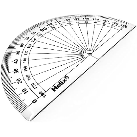 Helix 10cm Clear 180 Degree Protractor thumbnail